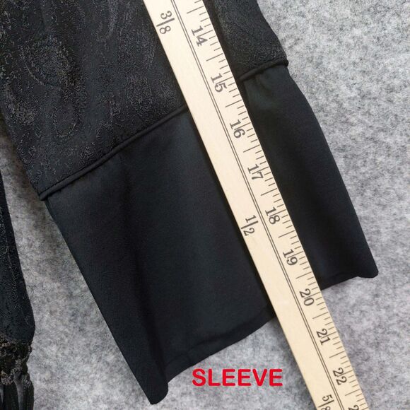 Zara Black Label Kimono Jacket Small Black Paisley Fringe Boho Lightweight - Picture 6 of 9